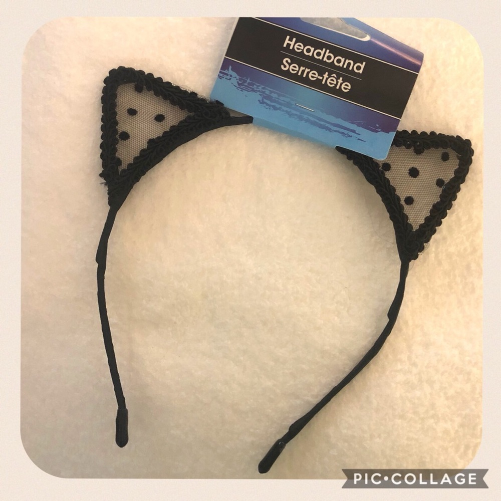 Black Cat Ear Headband